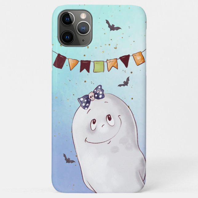 Capa Para iPhone 11 Pro Max Ghost Halloween bonito (Verso)