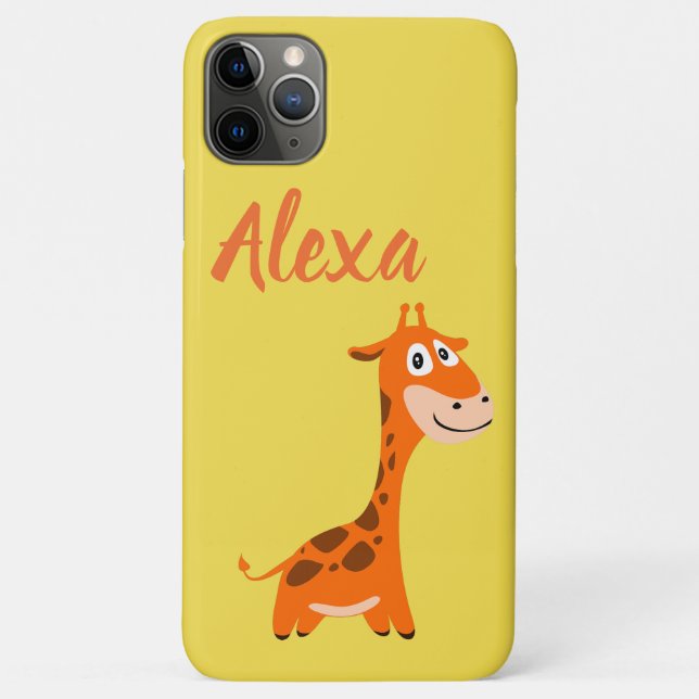 Capa Para iPhone 11 Pro Max Girafa Personalizada (Verso)