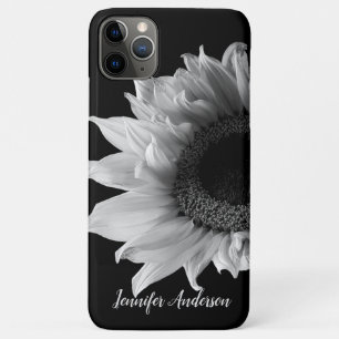 Capa Para iPhone 11 Pro Max Girassol Personalizado - Fotografia Preta e Branca