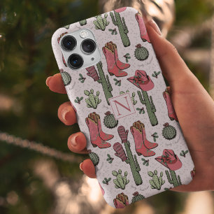 Capa Para iPhone 11 Pro Max Girly Country Cowgirl Monograma de Natal