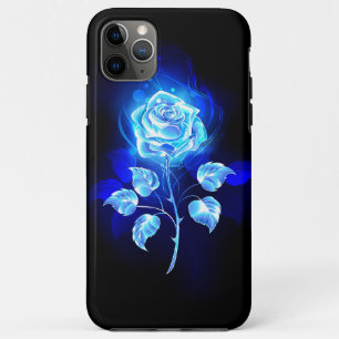 Capa Para iPhone 11 Pro Max Gravação de Rosa Azul