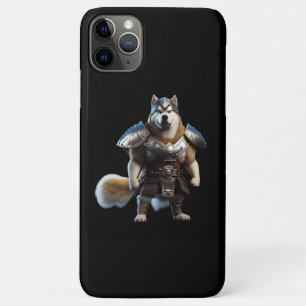 Capa Para iPhone 11 Pro Max Guerreiro Alaskan Malamute Dog, Cão Militar do Ala