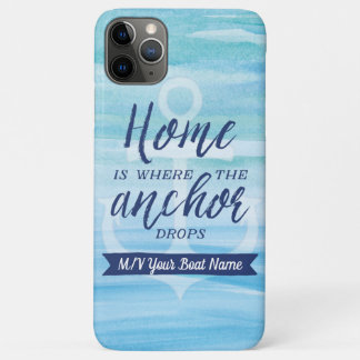 Capa Para iPhone 11 Pro Max Home é o local onde o âncora cai (personalizado)