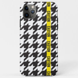 Capa Para iPhone 11 Pro Max Houndstooth Envolvido com Cuidado