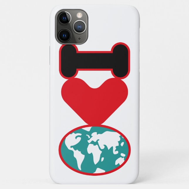 CAPA PARA iPhone 11 PRO MAX I LOVE THE WORLD BY MASANSER PIXELAT (Verso)