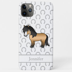 Capa Para iPhone 11 Pro Max Ilustração do desenho animado de Pônea Shetland Bu