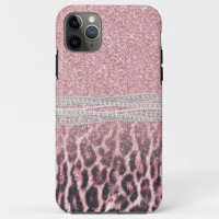 Imagem Luminosa Cinzenta Cor-de-Rosa com Leopardo 