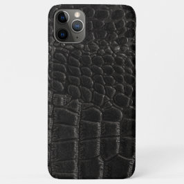Capa Para iPhone 11 Pro Max Impressão de pele de crocodilo preto
