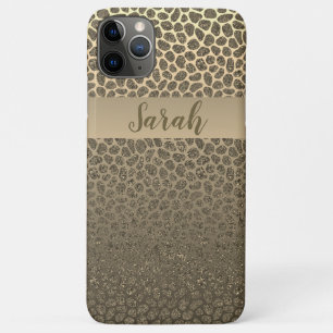 Capa Para iPhone 11 Pro Max Íncipio iPhone de Impressão de Animais Dourados Mo