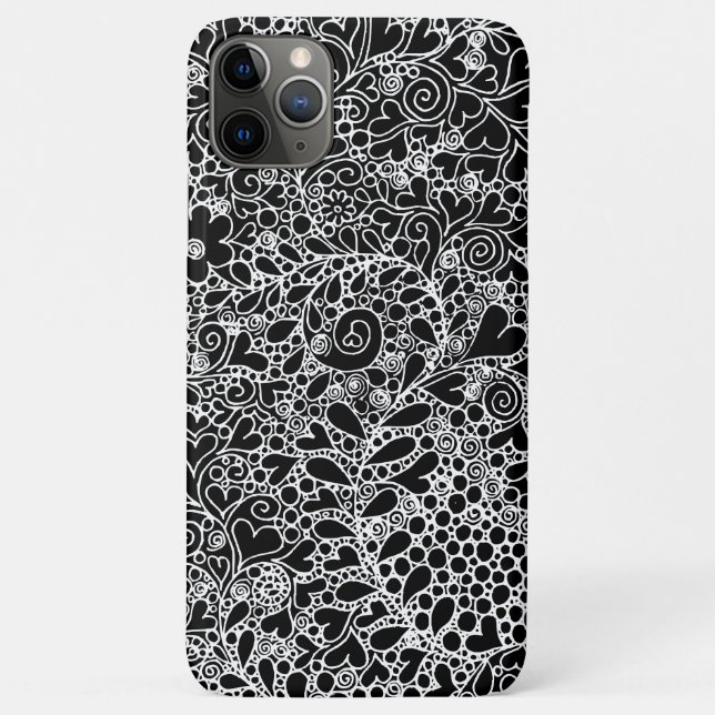 Capa Para iPhone 11 Pro Max Intricate Floral Design iPhone / iPad case (Verso)