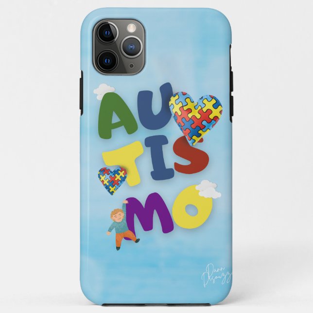 Capa Para iPhone 11 Pro Max Iphone Autismo (Verso)