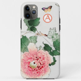 Capa Para iPhone 11 Pro Max iPhone/iPad case JAPONÊS PEONY INICIAL