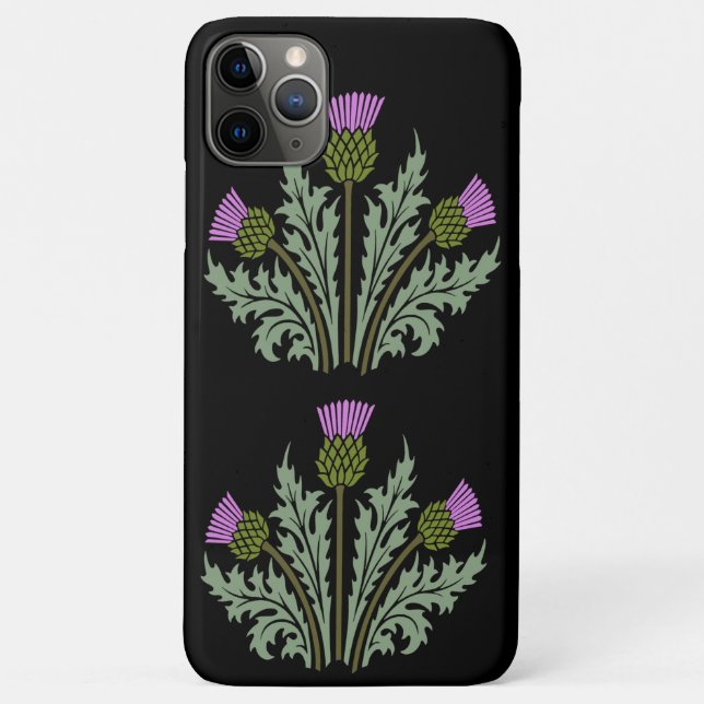 Capa Para iPhone 11 Pro Max iPhone / iPad do Scotch Thistle Flower (Verso)