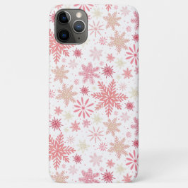 Capa Para iPhone 11 Pro Max iPhone / iPad Flocos de Neve Rosa