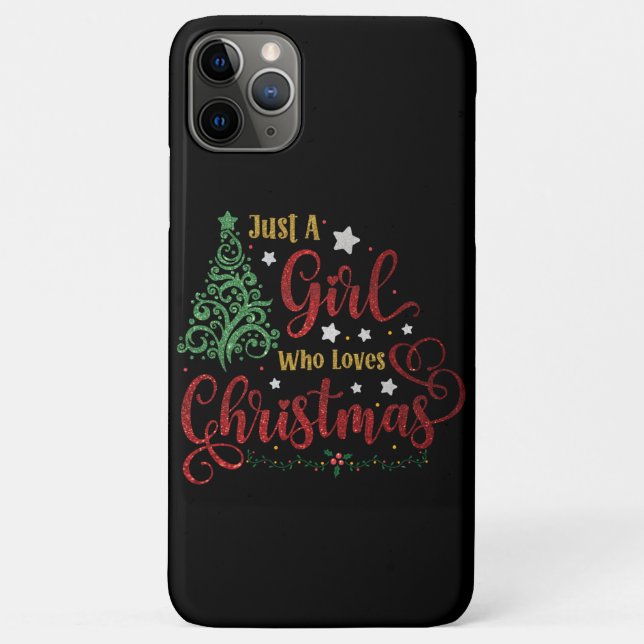 Capa Para iPhone 11 Pro Max Just A Girl Who Loves Christmas (Verso)