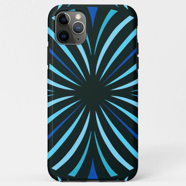 Capa Para iPhone 11 Pro Max Kaleidoscópio Azul (Verso)