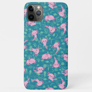 Capa Para iPhone 11 Pro Max Kawaii Axolotl no iPhone do Oceano / iPad case