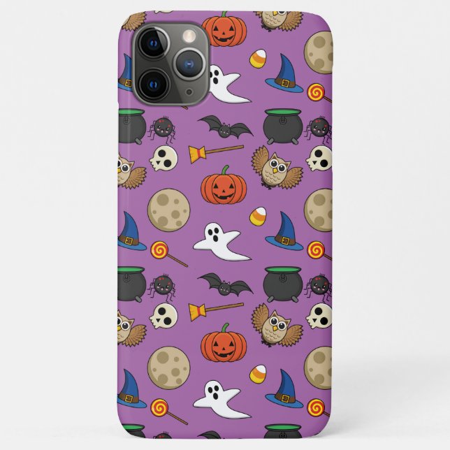 Capa Para iPhone 11 Pro Max Kawaii Halloween Pack (Verso)