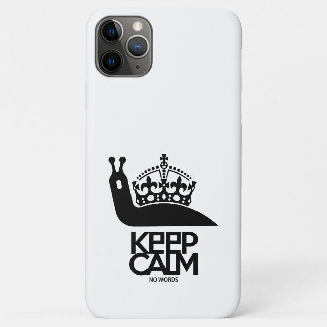 CAPA PARA iPhone 11 PRO MAX KEEP CALM NO WORDS BY MASANSER (Verso)
