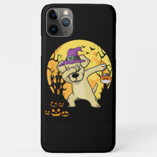 Capa Para iPhone 11 Pro Max Labrador Retriever Dabbing Witch Pumpkin Engraçad