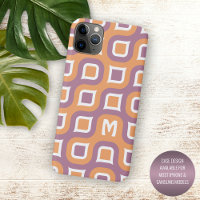 Laranja Roxo Branco Personalizado Meados do Século