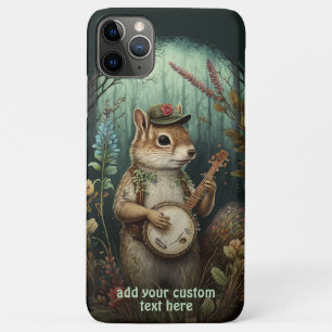 Capa Para iPhone 11 Pro Max Linda Casa de Campo de Esquilo Arranjado Customiza