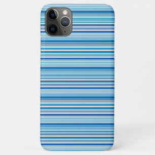 Capa Para iPhone 11 Pro Max Listras azuis brancas fofas