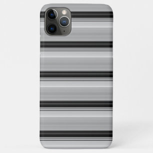 Capa Para iPhone 11 Pro Max Listras pretas cinza fofas