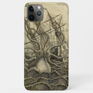Capa Para iPhone 11 Pro Max Lula Gigante Antiga Gravura 1801