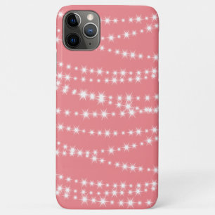 Capa Para iPhone 11 Pro Max Luzes de Natal em capa de iPhone coral