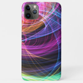 Capa Para iPhone 11 Pro Max Luzes de vórtice de arco-íris abstratas