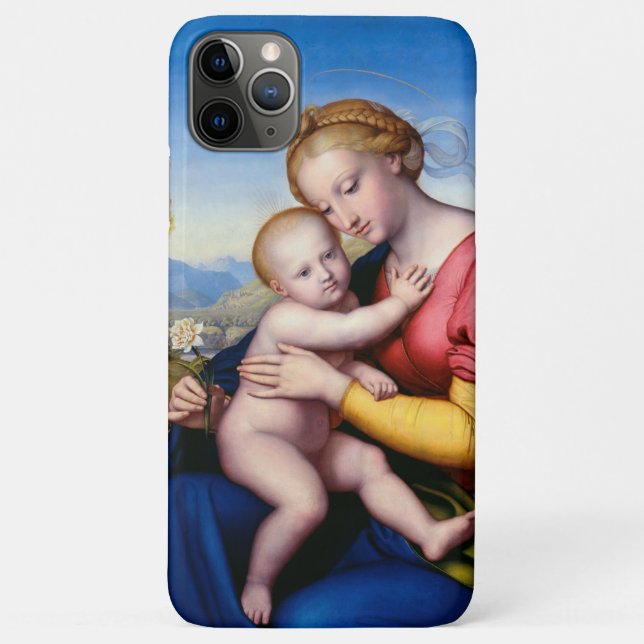 Capa Para iPhone 11 Pro Max Madona e Menino (Verso)
