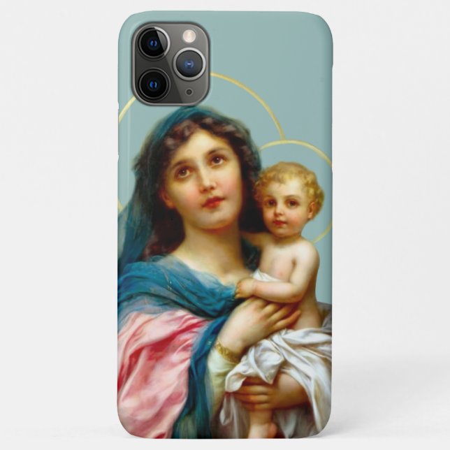 Capa Para iPhone 11 Pro Max Madonna e Criança (Verso)