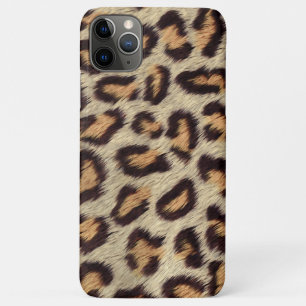 Capa Para iPhone 11 Pro Max Manchas marrons pelo de leopardo falso