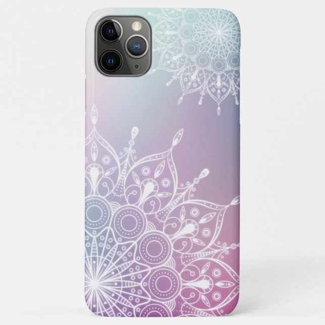 Capa Para iPhone 11 Pro Max Mandala pastel (Verso)
