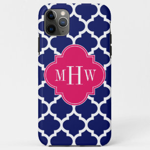 Capa Para iPhone 11 Pro Max Marinho Que Marrocos #5 Raspberry 3 Monograma Inic