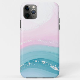 Capa Para iPhone 11 Pro Max Mármore Azul Empoeirado de Pedra Moderna