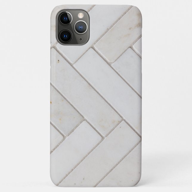 Capa Para iPhone 11 Pro Max Mármore Branco Elegante (Verso)