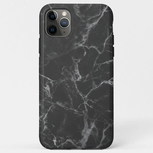 Capa Para iPhone 11 Pro Max Mármore Negro (Verso)