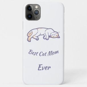 Capa Para iPhone 11 Pro Max Melhor Mãe de Gato de Todos os Tempos