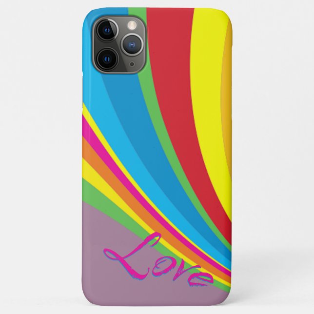 Capa Para iPhone 11 Pro Max Mês do Orgulho - Amor Arco-íris (Verso)