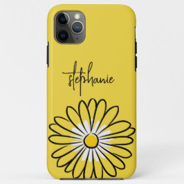 Capa Para iPhone 11 Pro Max Minimalista Moderno Flor de Margarida Elegante e t