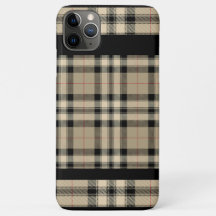 Minúscula bege clássico e Xadrez preta iPhone / iP