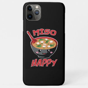 Capa Para iPhone 11 Pro Max Miso Happy Funny Comida Kawaii