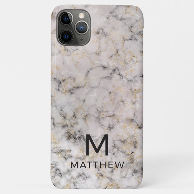 Capa Para iPhone 11 Pro Max Modern Marble (Verso)