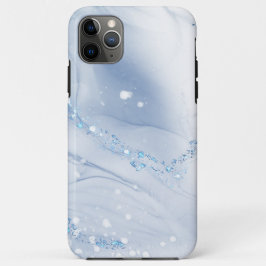 Capa Para iPhone 11 Pro Max Modern Stone Dusty Blue Marble