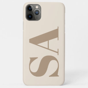 Capa Para iPhone 11 Pro Max Moderno Antique White com Estojo Monogram Case-Mat