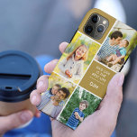 Capa Para iPhone 11 Pro Max Monograma 4 Pai Life é a Melhor Vida Dourada<br><div class="desc">Adicione suas iniciais e 4 fotos a esta capas de iphone personalizada. O modelo de foto é configurado para que você adicione suas fotos trabalhando no sentido horário a partir do canto superior direito. A citação do pai diz "A vida do Pai é a melhor vida" seguida pelas iniciais do...</div>