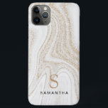 Capa Para iPhone 11 Pro Max Monograma branco mágico dourado<br><div class="desc">Mágico branco    monograma de glitter de ouro mágicoTelefone 11 Pro Máx.</div>
