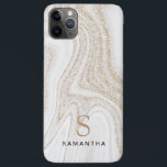 Capa Para iPhone 11 Pro Max Monograma branco mágico dourado<br><div class="desc">Mágico branco    monograma de glitter de ouro mágicoTelefone 11 Pro Máx.</div>